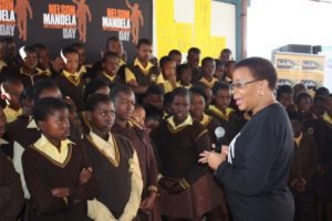 Learners at Dr Mathole Motshekga Primary School